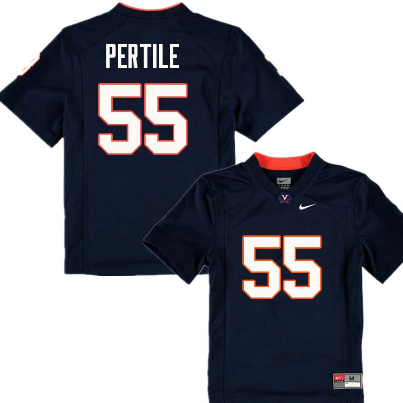 Men #55 Brandon Pertile Virginia Cavaliers College Football Jerseys Sale-Navy